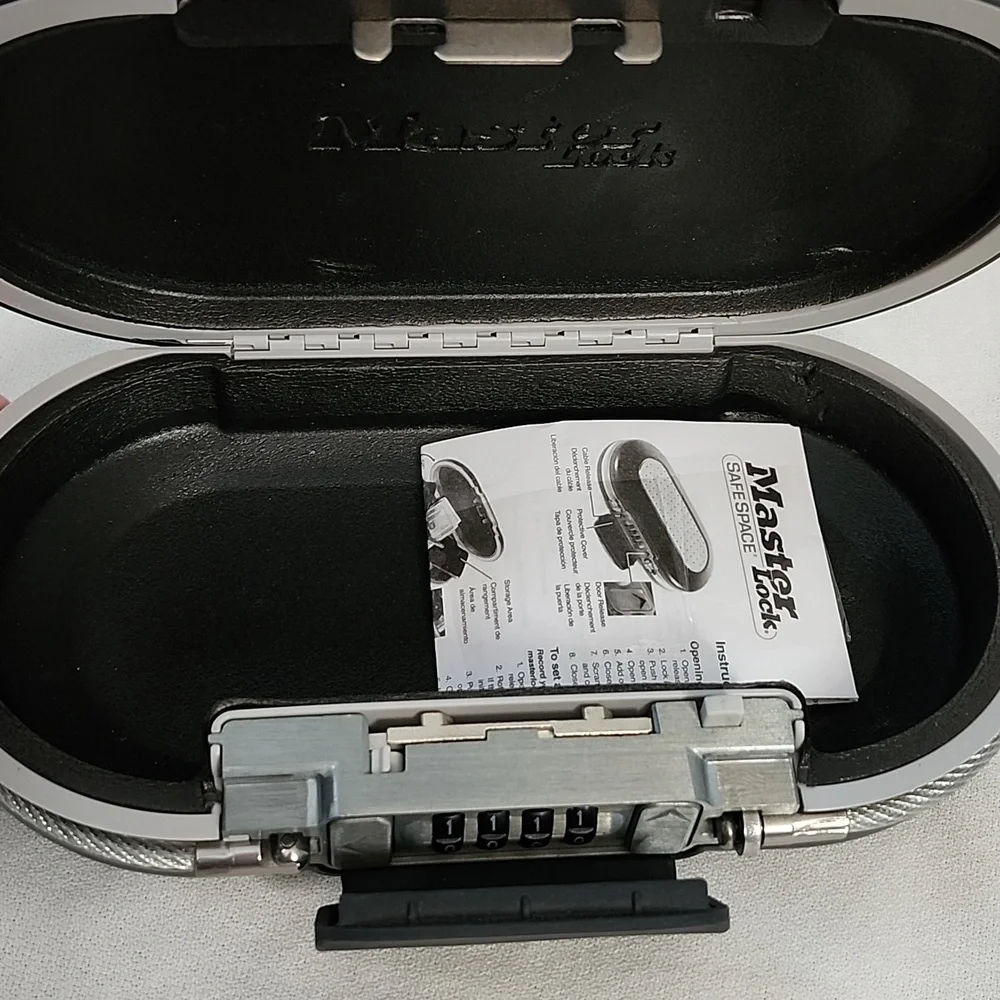 Master Lock Mini Travel Safe With Steel Locking Cable